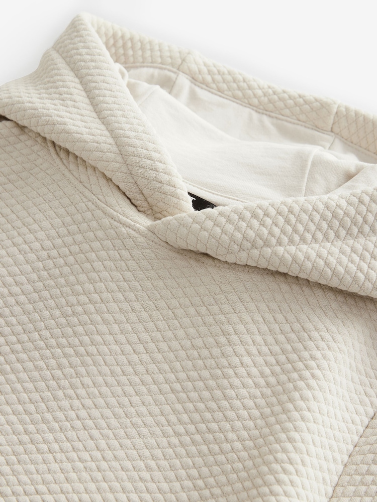 Cream Textured Fabric Hoodie (3-16yrs) - Image 3 of 3