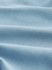 Dusky Blue Regular Fit Short Sleeve Easy Iron Button Down Oxford Shirt - Image 6 of 6