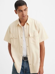 Levi's® Cream Relaxed Fit Western 100% Cotton Shirt - Image 3 of 8