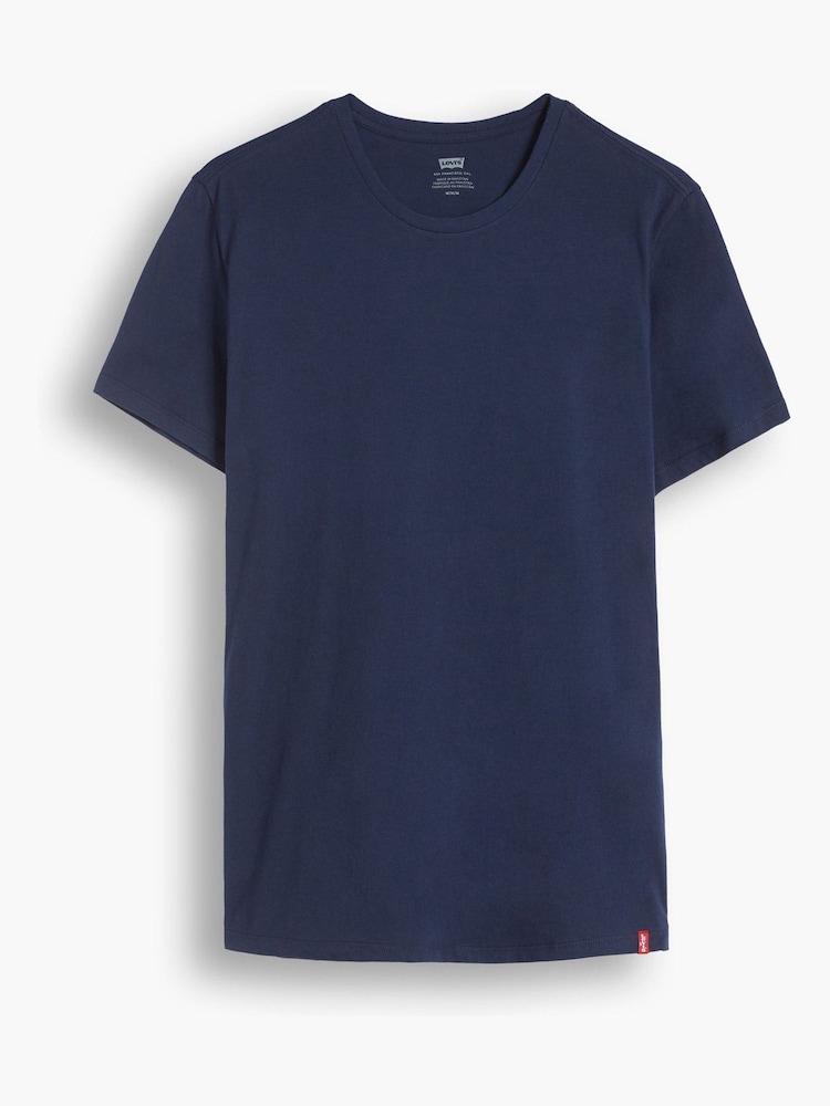Weiß - Levi's® – schmal geschnittene Rundhals-T-Shirts aus 100 % Baumwolle im 2er-Pack - Bild 9 von 9