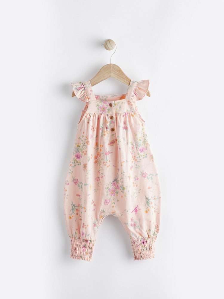 rožnata rožast vzorec - dojenček 100% Cotton Romper (0mths-3yrs) - Slika 1 iz 7 rožnata rožast vzorec - dojenček 100% Cotton Romper (0mths-3yrs) - Slika 1 iz 7