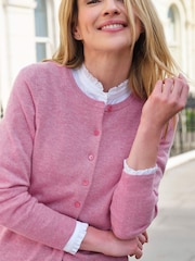 Pure Collection Crew Neck Cashmere Cardigan - Image 3 of 4