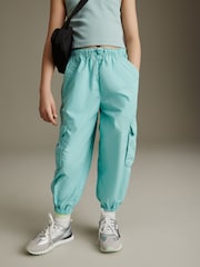 Aqua Blue Parachute Cargo Trousers (3-16yrs) - Image 3 of 8