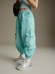 Aqua Blue Parachute Cargo Trousers (3-16yrs) - Image 4 of 8