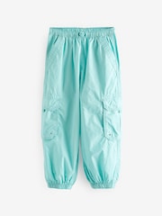 Aqua Blue Parachute Cargo Trousers (3-16yrs) - Image 6 of 8