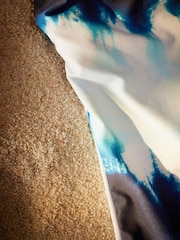 Blue Tie Dye Bandeau Tummy Control Swimsuit - Image 7 of 9