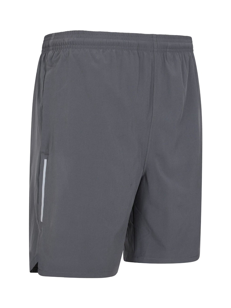 Mountain Warehouse Grey Mens Motion 2 in 1 Active Running Shorts - Image 2 of 5