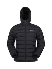 Mountain Warehouse Black Seasons II Mens Water Resistant Padded Jacket - Image 2 of 6