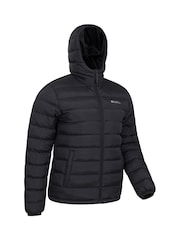 Mountain Warehouse Black Seasons II Mens Water Resistant Padded Jacket - Image 3 of 6