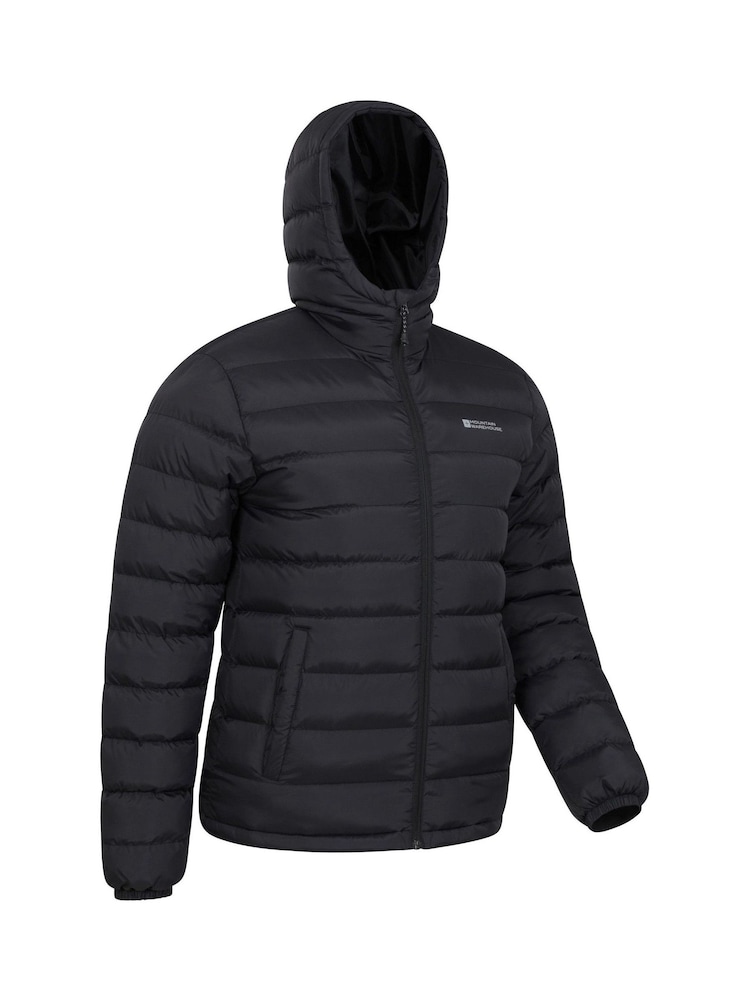 Mountain Warehouse Black Seasons II Mens Water Resistant Padded Jacket - Image 3 of 6
