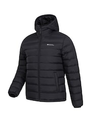 Mountain Warehouse Black Seasons II Mens Water Resistant Padded Jacket - Image 4 of 6