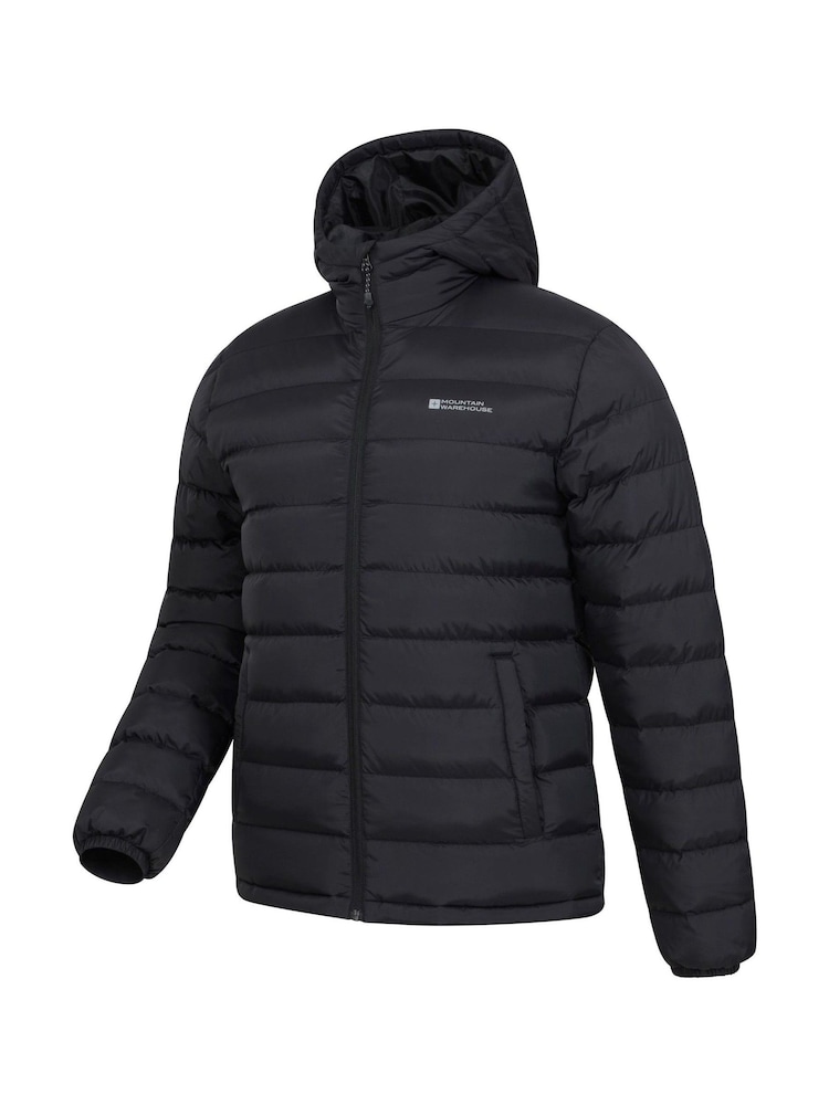 Mountain Warehouse Black Seasons II Mens Water Resistant Padded Jacket - Image 4 of 6