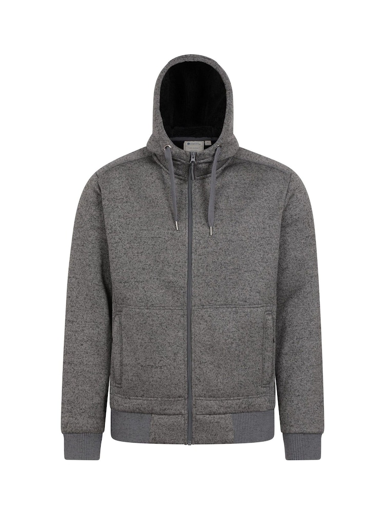 Mountain Warehouse Black Mens Nevis Fleece Lined Hoodie - Image 1 of 5