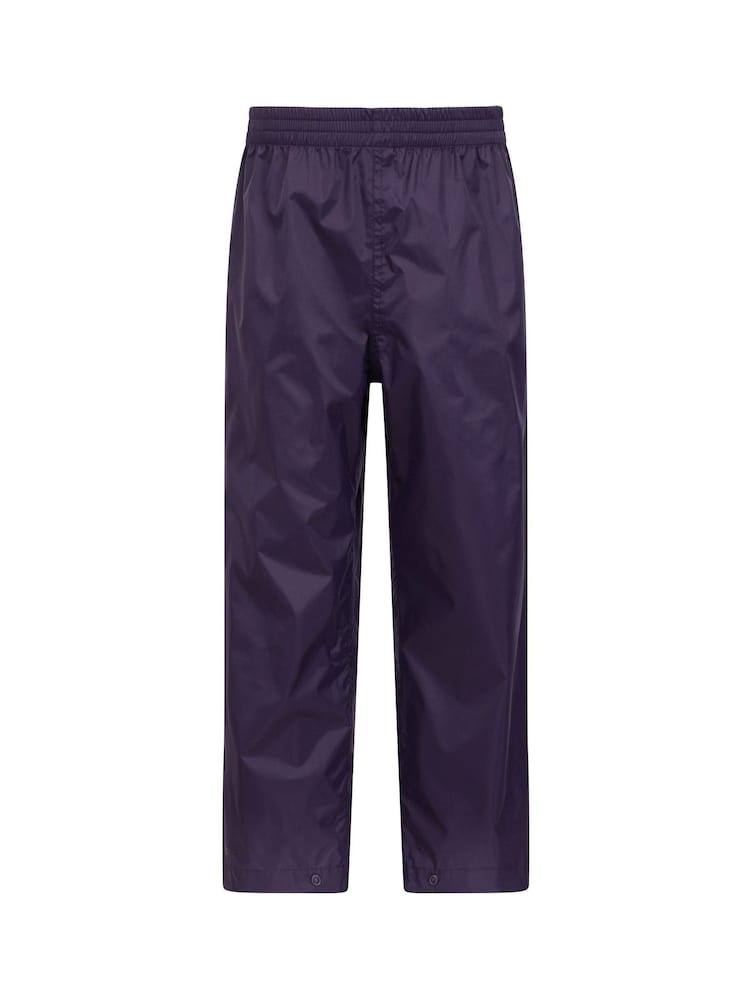 Mountain Warehouse Purple Kids Pakka II Waterproof Overtrousers - Image 1 of 5