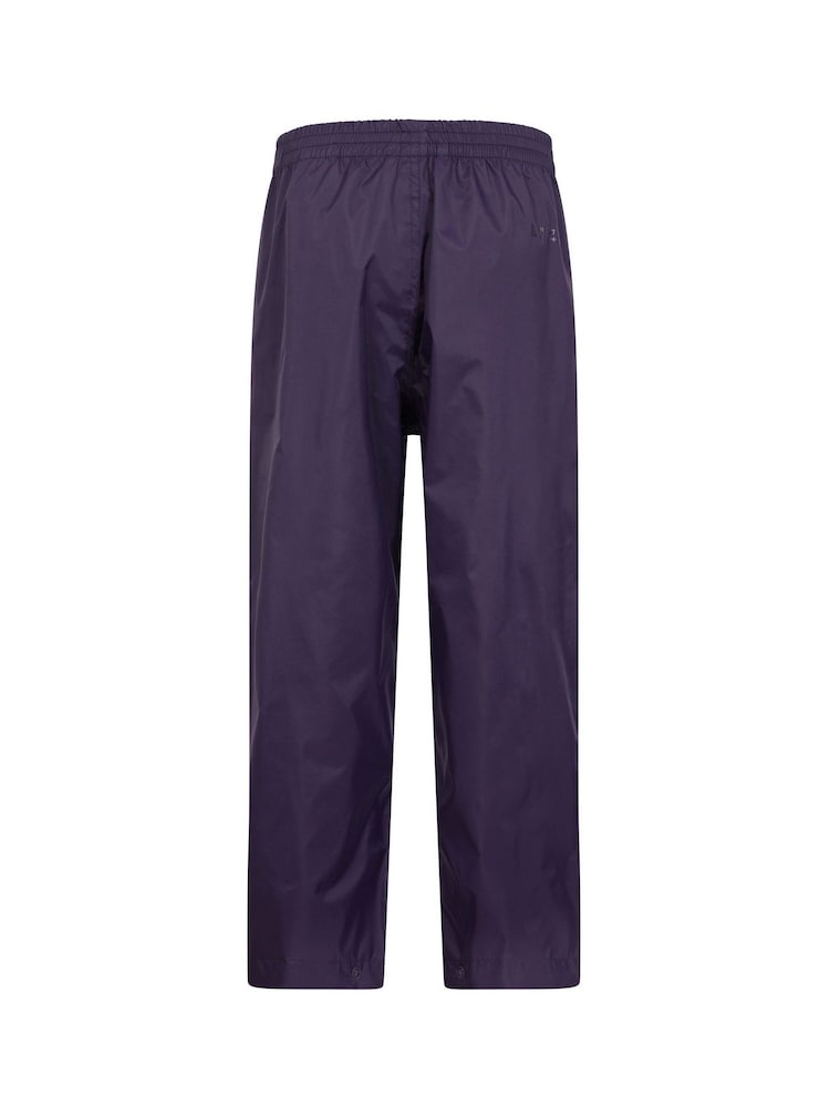 Mountain Warehouse Purple Kids Pakka II Waterproof Overtrousers - Image 2 of 5
