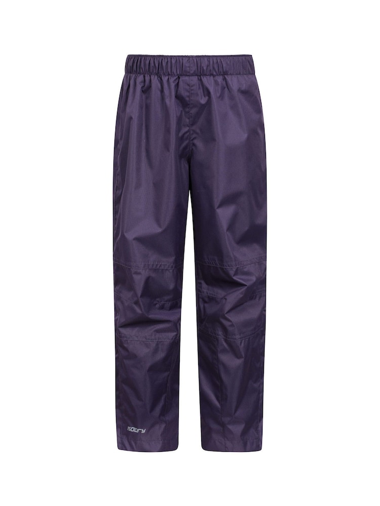 Mountain Warehouse Purple Kids Spray Waterproof Trousers - Image 1 of 5
