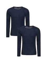 Mountain Warehouse Blue Merino Thermal Tops 2 Pack - Image 1 of 5