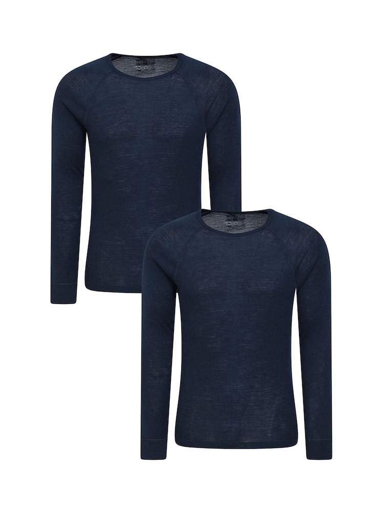 Mountain Warehouse Blue Merino Thermal Tops 2 Pack - Image 1 of 5