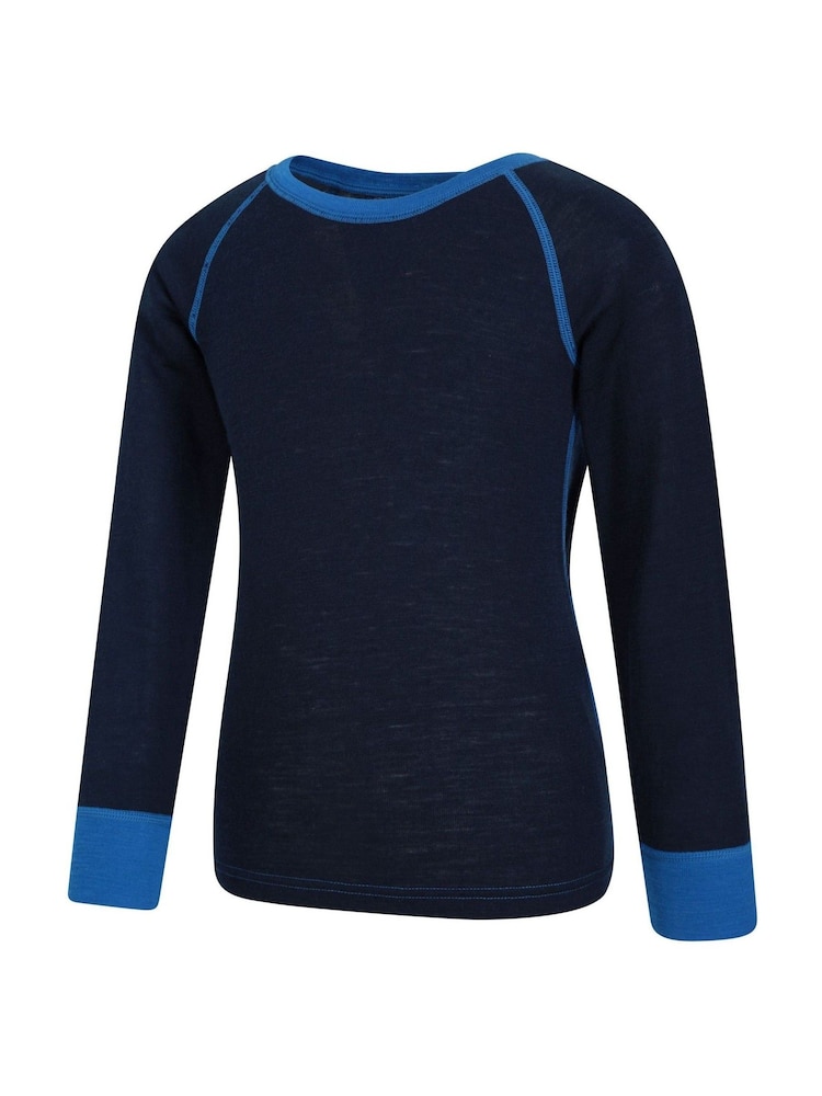 Mountain Warehouse Blue Merino II Kids Round Neck Thermal Top - Image 2 of 4