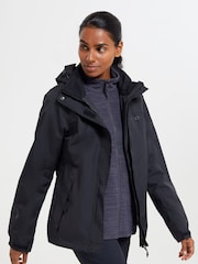 Mountain Warehouse Black Storm 3 in 1 Waterproof Jacket - Image 2 of 5