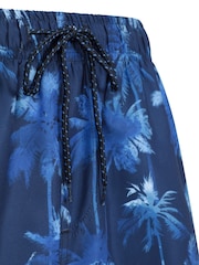 Mountain Warehouse Navy Blue Mens Aruba Printed Quick Drying Swimshorts with UV Max Protection - Image 5 of 5