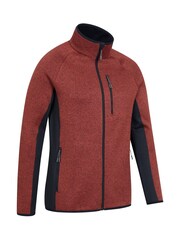 Mountain Warehouse Red Mens Treston Full-Zip Fleece Jacket - Image 3 of 5