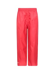 Mountain Warehouse Red Kids Pakka II Waterproof Overtrousers - Image 1 of 5