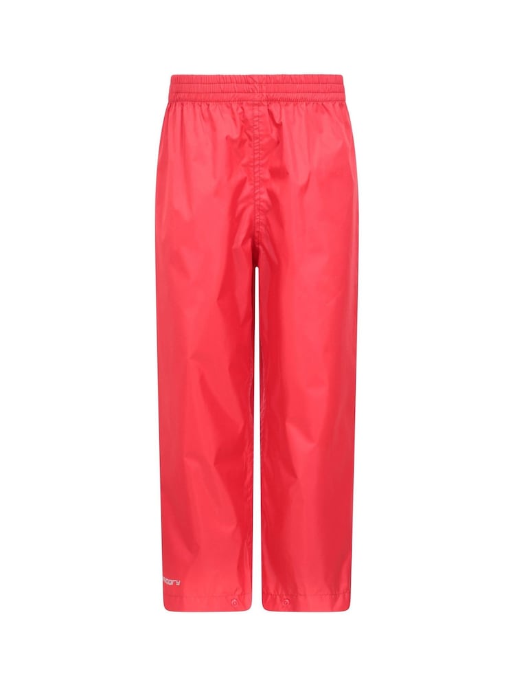 Mountain Warehouse Red Kids Pakka II Waterproof Overtrousers - Image 1 of 5