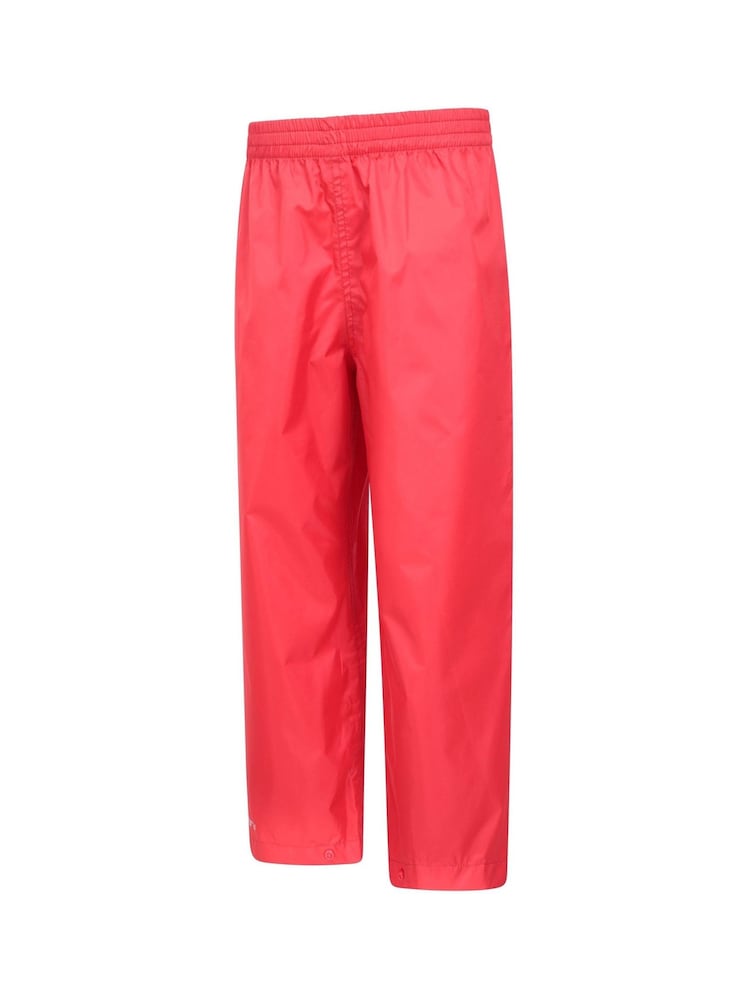 Mountain Warehouse Red Kids Pakka II Waterproof Overtrousers - Image 2 of 5