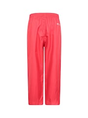 Mountain Warehouse Red Kids Pakka II Waterproof Overtrousers - Image 4 of 5