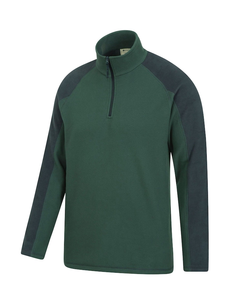 Mountain Warehouse Bottle Green Mens Ashbourne II Half Zip Fleece - Image 5 of 5