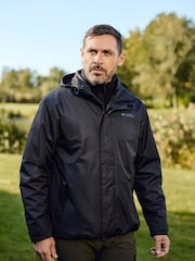 Negro - Mountain Warehouse Mens Fell 3-In-1 Water Resistant Jacket - Imagen 1 de 6