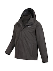 Negro - Mountain Warehouse Mens Fell 3-In-1 Water Resistant Jacket - Imagen 5 de 6