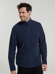 Mountain Warehouse Dark Blue Mens Camber II Half Zip Quick Drying Fleece - Image 1 of 4