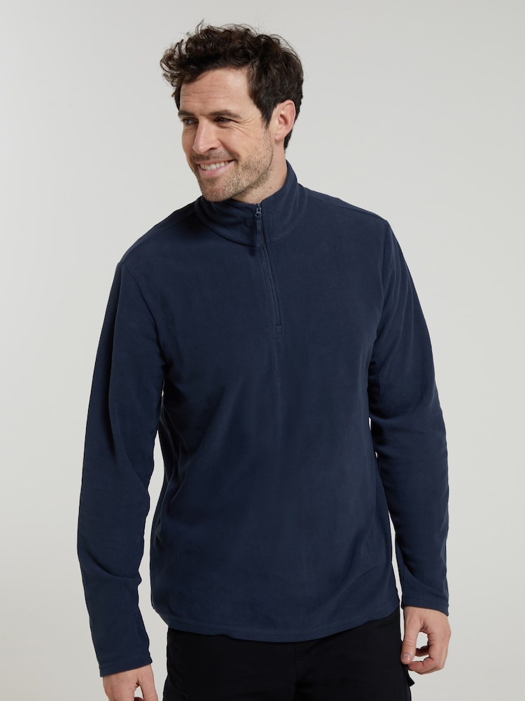 Mountain Warehouse Dark Blue Mens Camber II Half Zip Quick Drying Fleece - Image 1 of 4