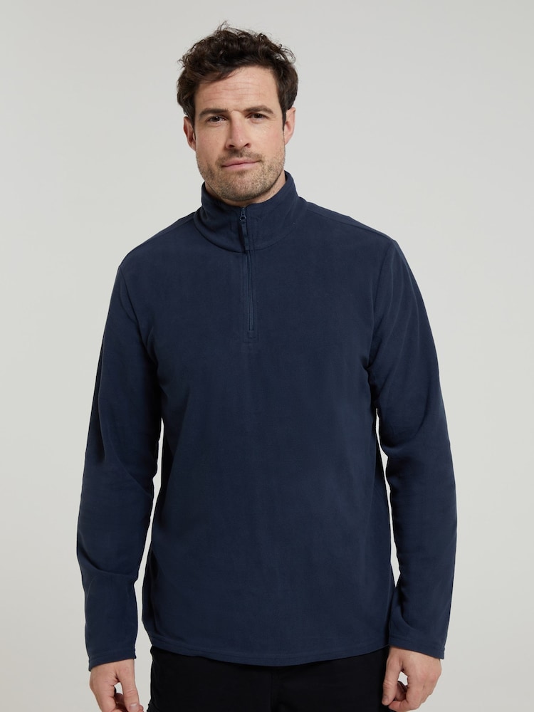 Albastru închis - Mountain Warehouse Mens Camber II Half Zip Quick Drying Fleece - Image 3 of 4