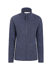 Mountain Warehouse Dark Blue Womens Snowdon Melange II Full-Zip Fleece - Image 1 of 5