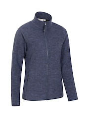 Mountain Warehouse Dark Blue Womens Snowdon Melange II Full-Zip Fleece - Image 2 of 5