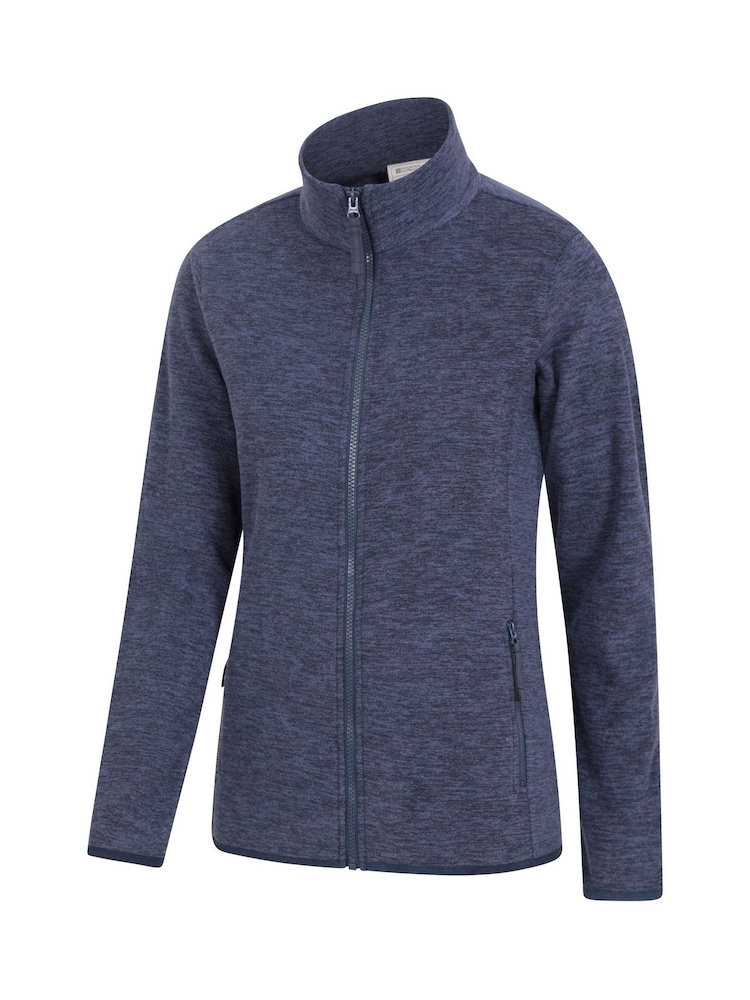 Mountain Warehouse Dark Blue Womens Snowdon Melange II Full-Zip Fleece - Image 3 of 5