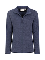 Mountain Warehouse Dark Blue Womens Snowdon Melange II Full-Zip Fleece - Image 4 of 5