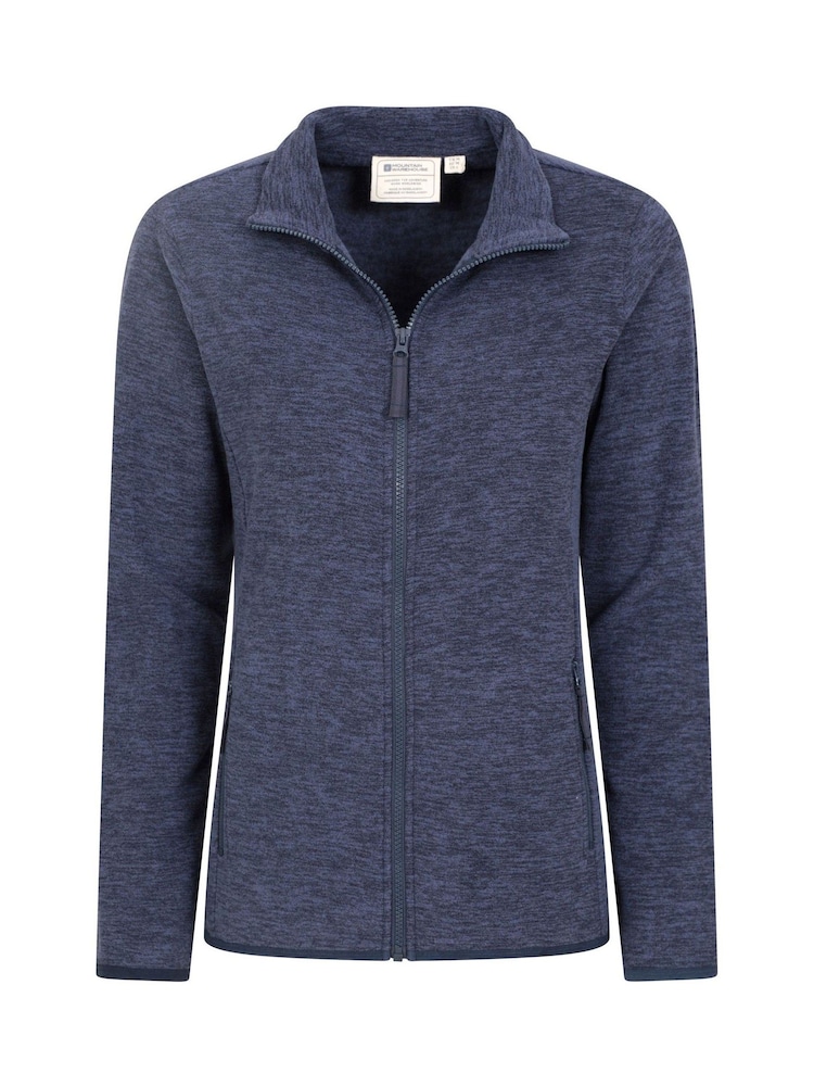 Mountain Warehouse Dark Blue Womens Snowdon Melange II Full-Zip Fleece - Image 4 of 5