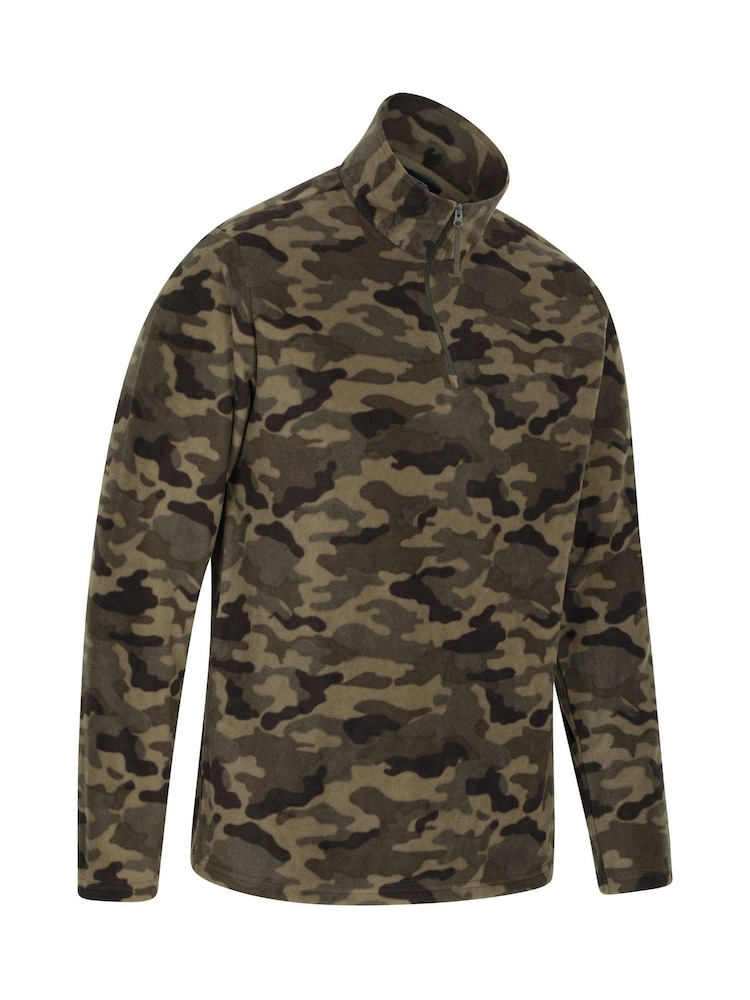 Mountain Warehouse Khaki Green Mens Camber II Half Zip Quick Drying Fleece - Image 5 of 5