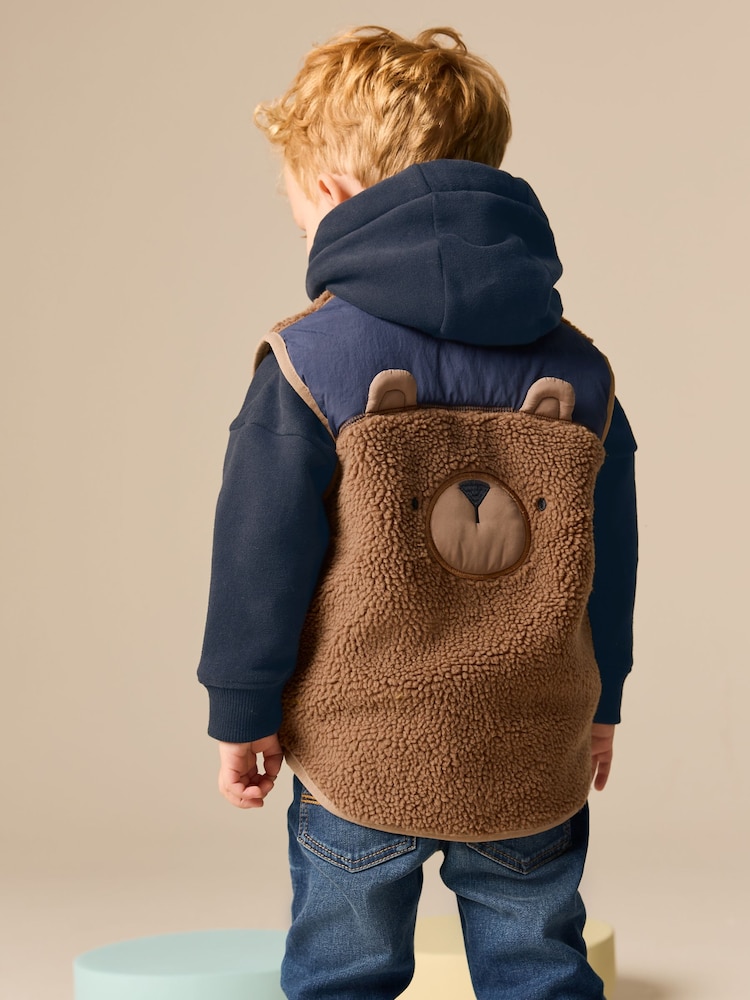 Brown Borg Gilet Jacket (3mths-7yrs) - Image 2 of 8