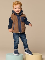 Brown Borg Gilet Jacket (3mths-7yrs) - Image 4 of 8