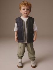Charcoal Grey Onion Quilt Gilet (3mths-7yrs) - Image 3 of 4