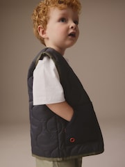 Charcoal Grey Onion Quilt Gilet (3mths-7yrs) - Image 4 of 4