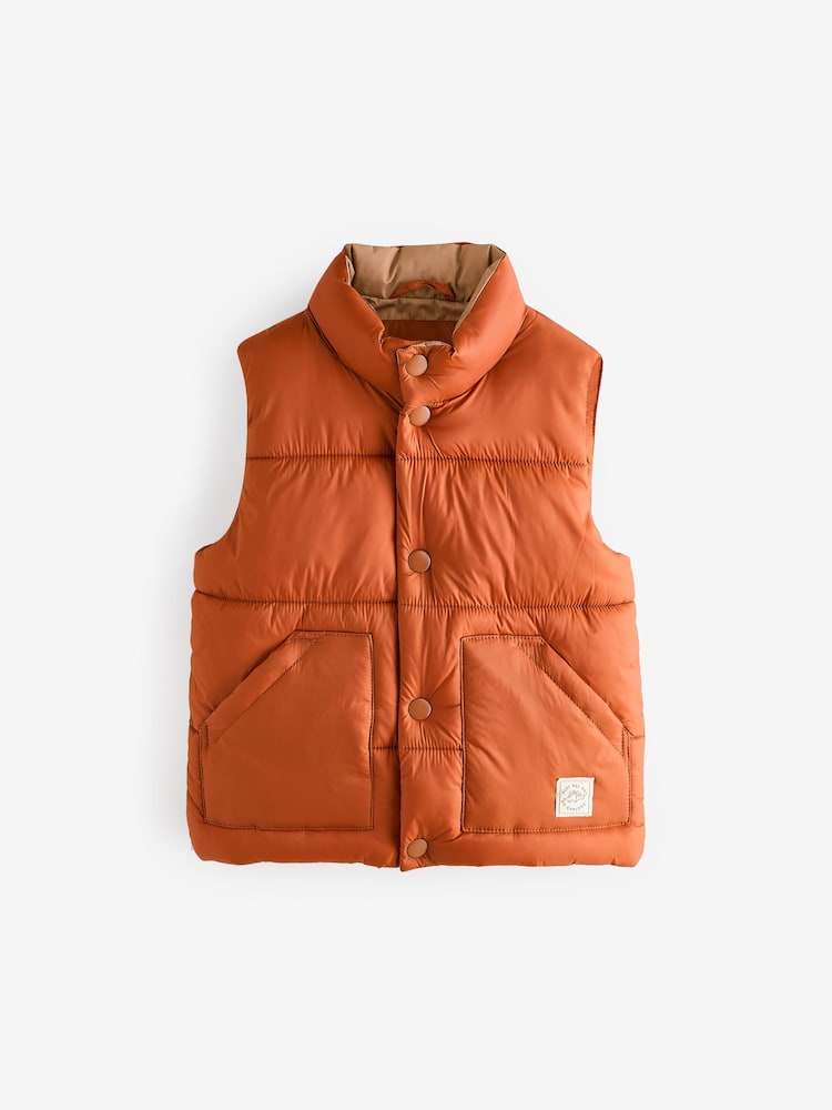 Rust Brown Padded Gilet (3mths-10yrs) - Image 2 of 7