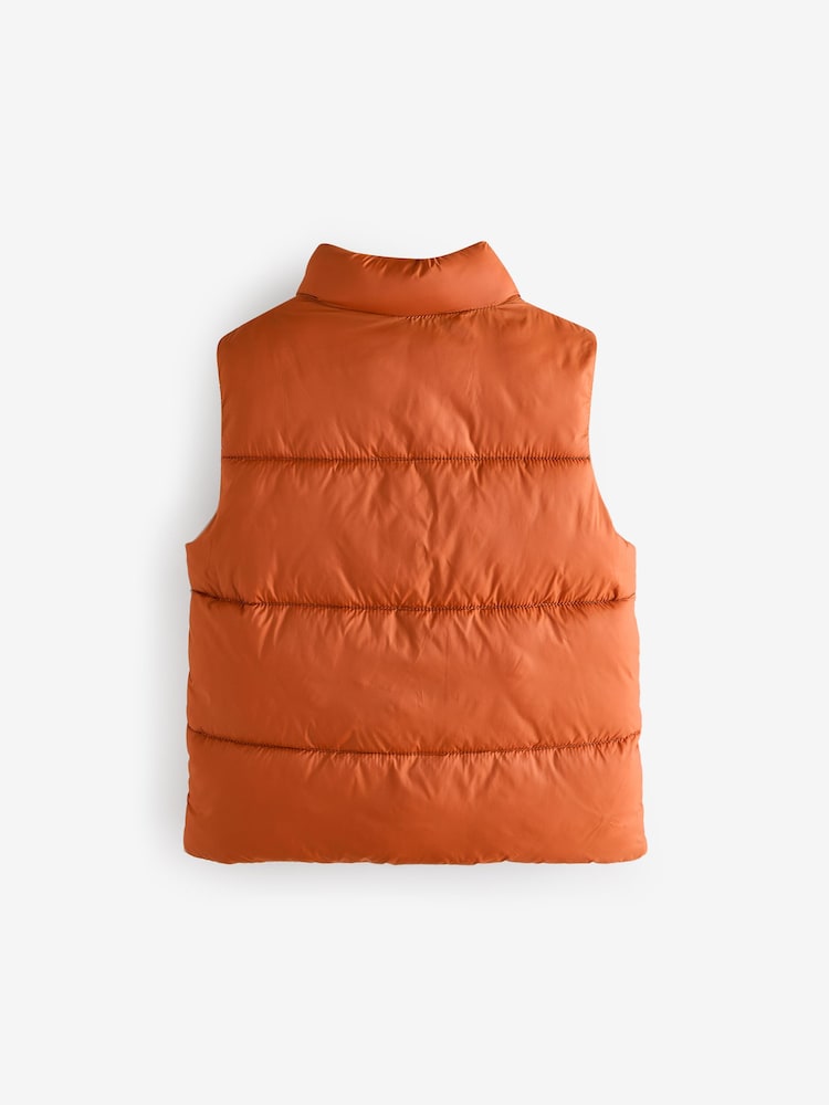 Rust Brown Padded Gilet (3mths-10yrs) - Image 4 of 7