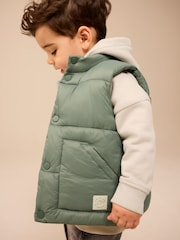 Sage Green Padded Gilet (3mths-10yrs) - Image 2 of 8
