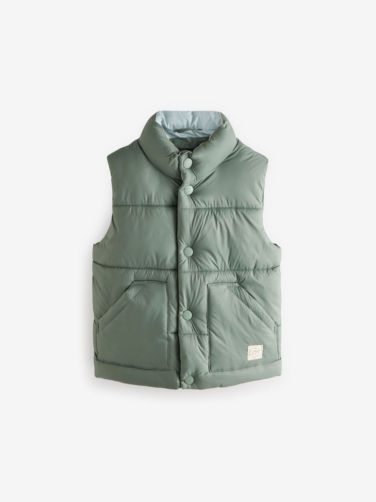 Sage Green Padded Gilet (3mths-10yrs) - Image 6 of 8